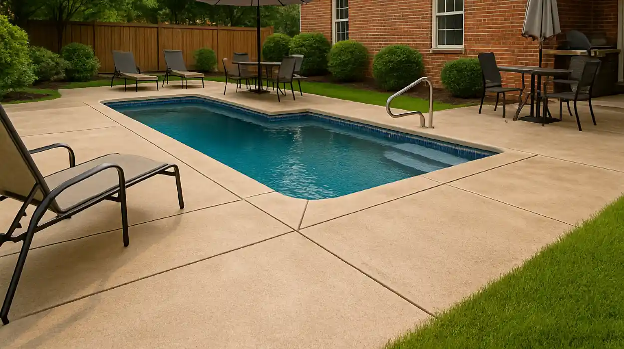 a swimming pool concrete deck from Concrete Contractor Bulls Prime in Round Rock, TX - Concrete Contractor Company a swimming pool concrete deck from Concrete Contractor Bulls Prime in Round Rock, TX - Concrete Contractor Company