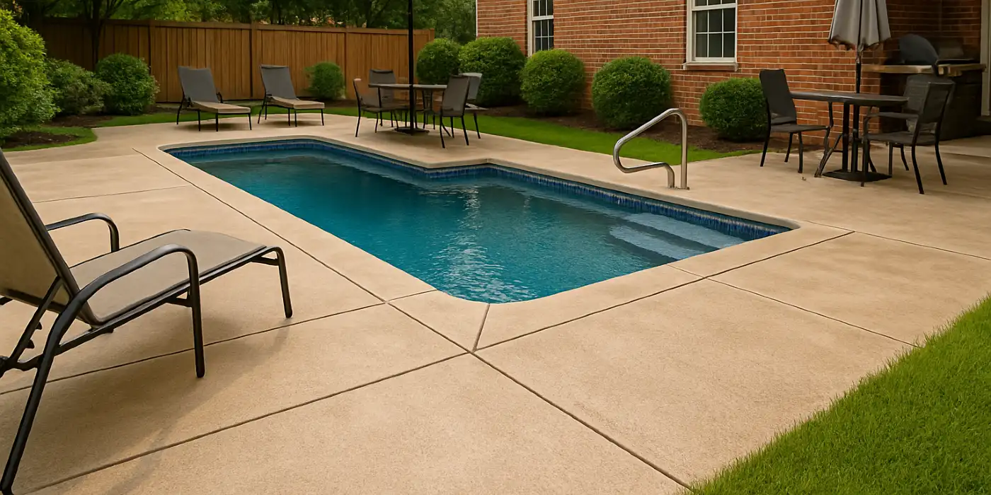a swimming pool concrete deck from Concrete Contractor Bulls Prime in Round Rock, TX - Concrete Contractor Company a swimming pool concrete deck from Concrete Contractor Bulls Prime in Round Rock, TX - Concrete Contractor Company