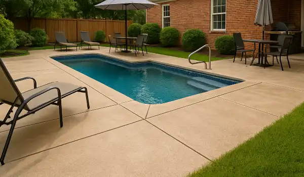 a swimming pool concrete deck from Concrete Contractor Bulls Prime in Round Rock, TX - Concrete Contractor Company a swimming pool concrete deck from Concrete Contractor Bulls Prime in Round Rock, TX - Concrete Contractor Company