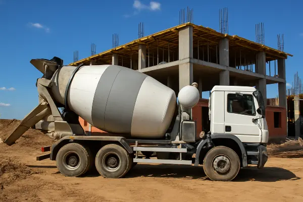 a white cement truck from Concrete Contractor Bulls Prime in Austin, TX - austin-tx