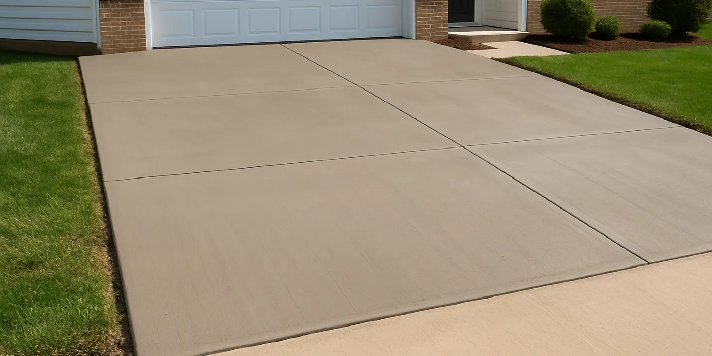 a brand new concrete driveway from Concrete Contractor Bulls Prime in Cedar Park, TX - cedar-park-tx