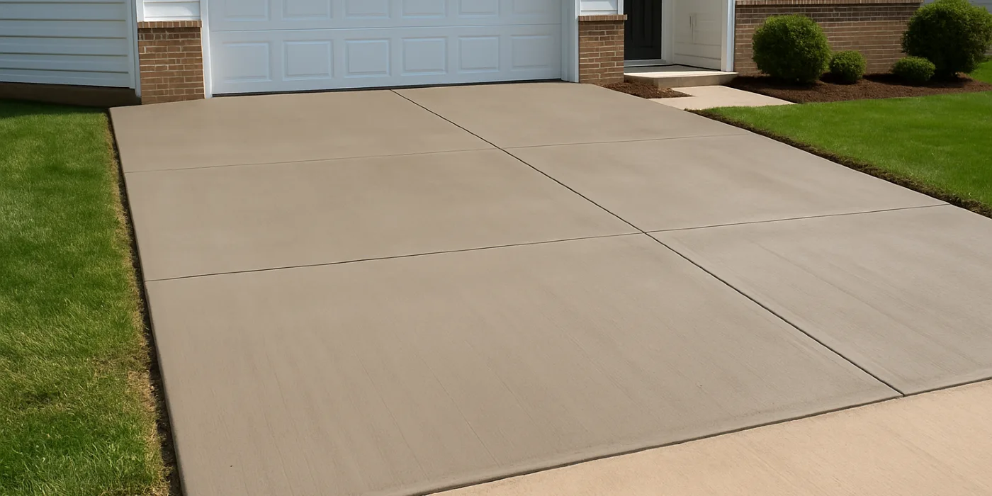 a brand new concrete driveway from Concrete Contractor Bulls Prime in Cedar Park, TX - cedar-park-tx