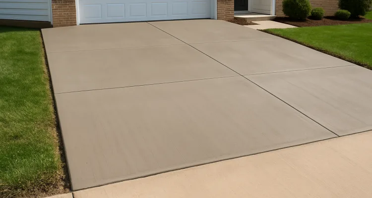 a brand new concrete driveway from Concrete Contractor Bulls Prime in Cedar Park, TX - cedar-park-tx