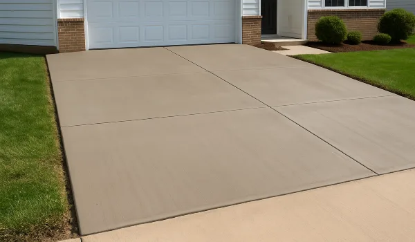 a brand new concrete driveway from Concrete Contractor Bulls Prime in Round Rock, TX - Local Concrete Contractors